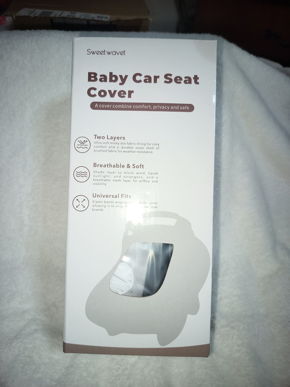 Gray Baby Car Seat Cover